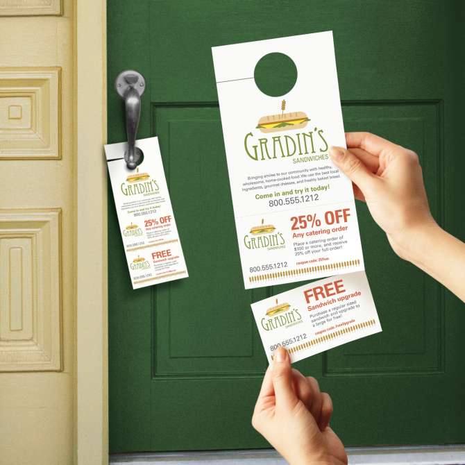 Hangers on doors shop